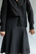Wool Paneled Skirt