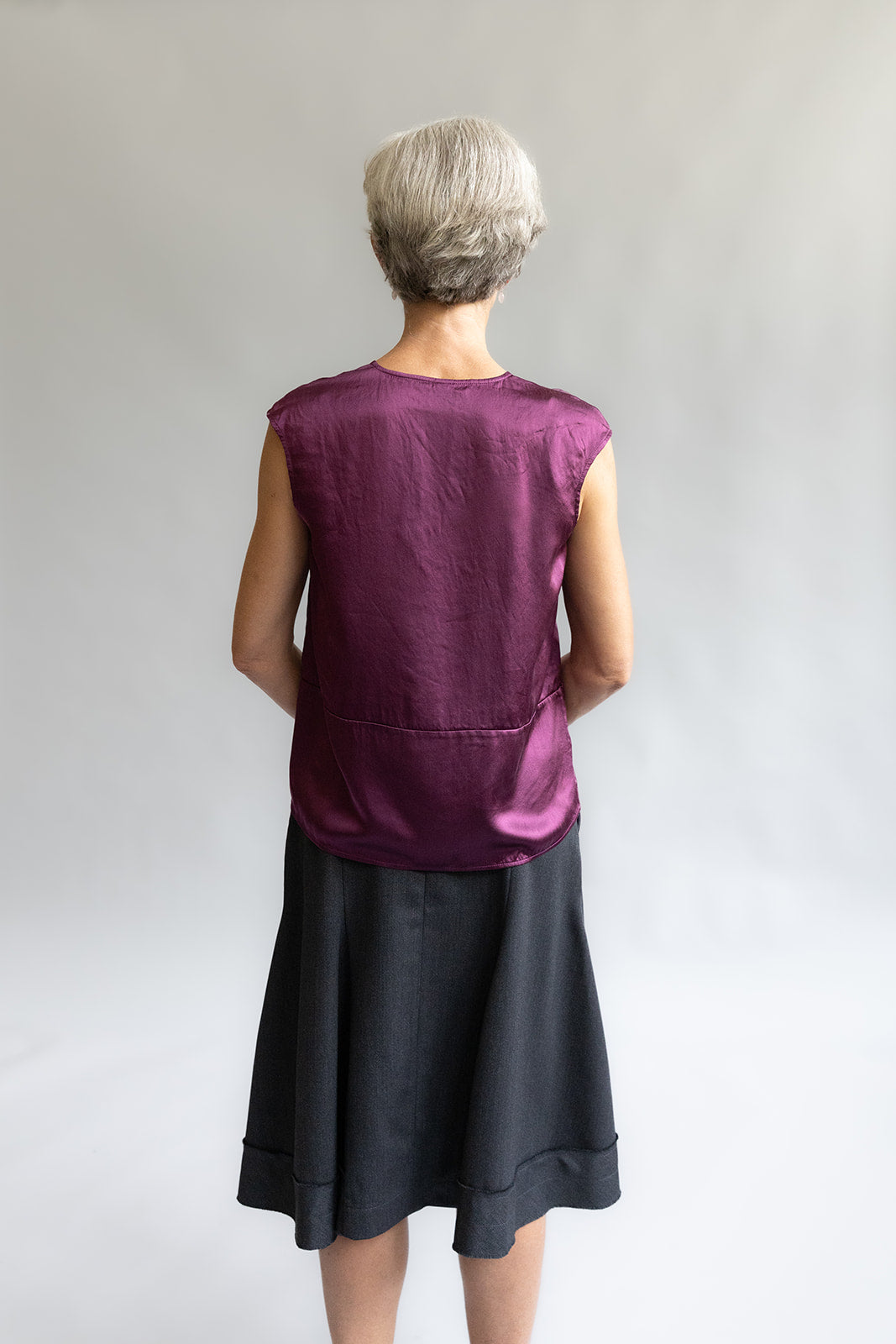 Wool Paneled Skirt
