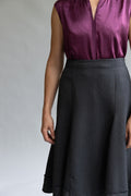 Wool Paneled Skirt