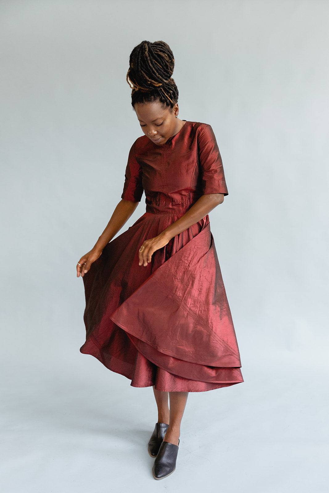 Silk Calliope Dress 12 / Ruby Silk Calliope Dress 12 / Ruby