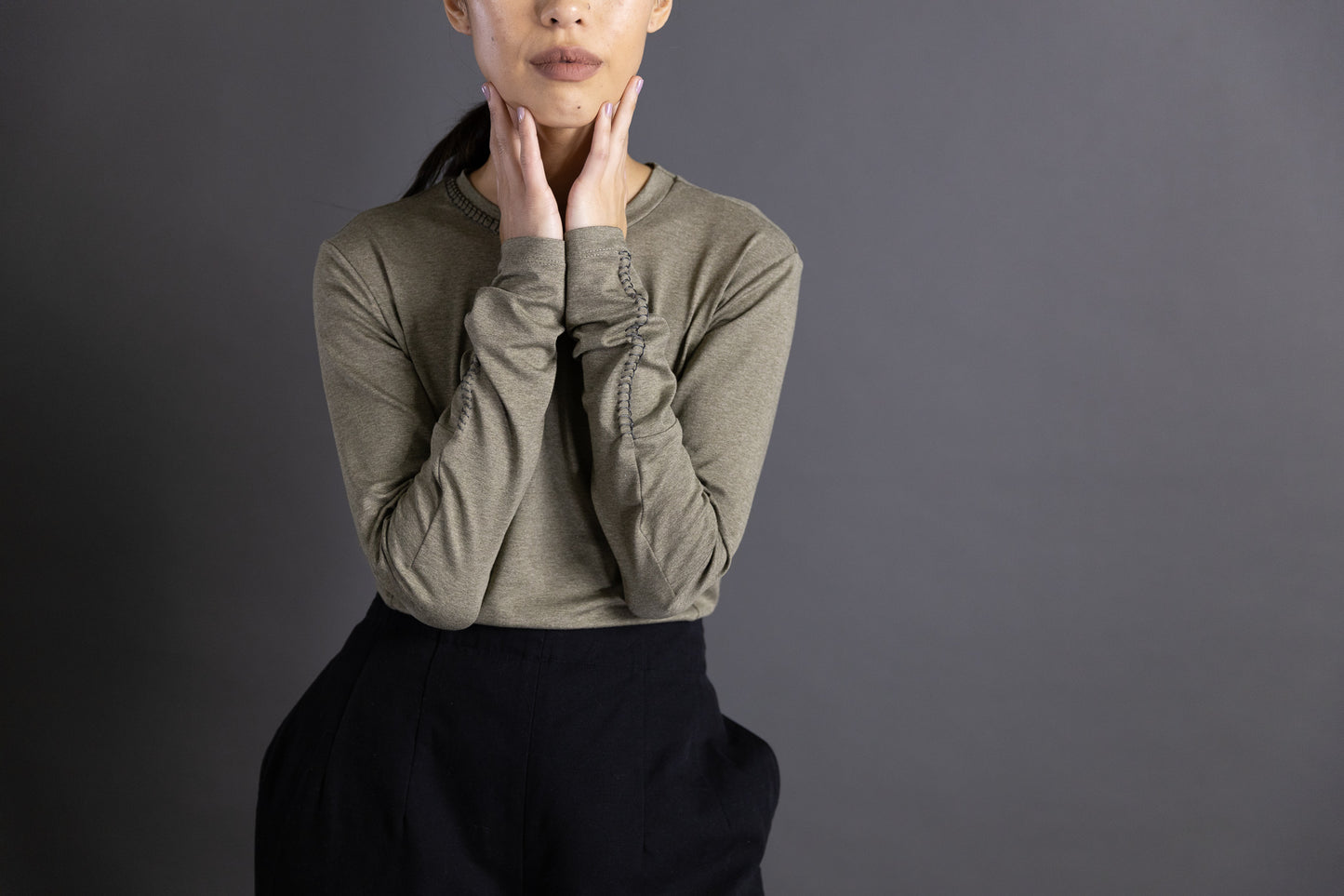 Handstitched Aketon Long Sleeve Tee