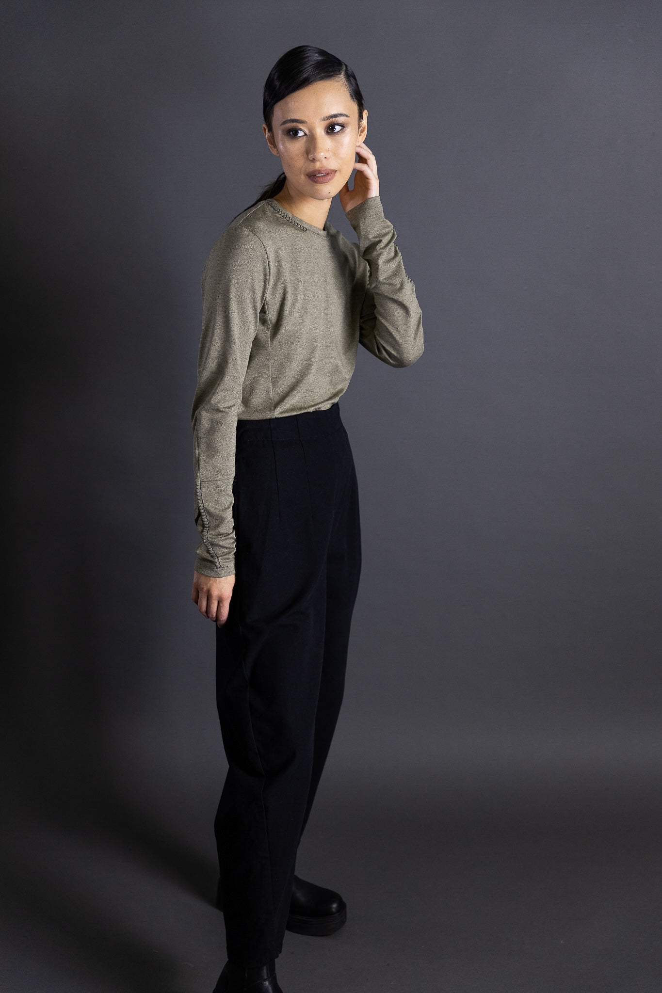 Handstitched Aketon Long Sleeve Tee