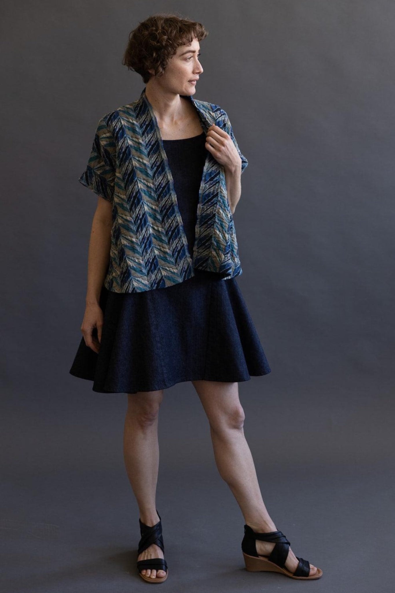 Jacquard Envelop Cardigan