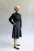 Wool Paneled Skirt