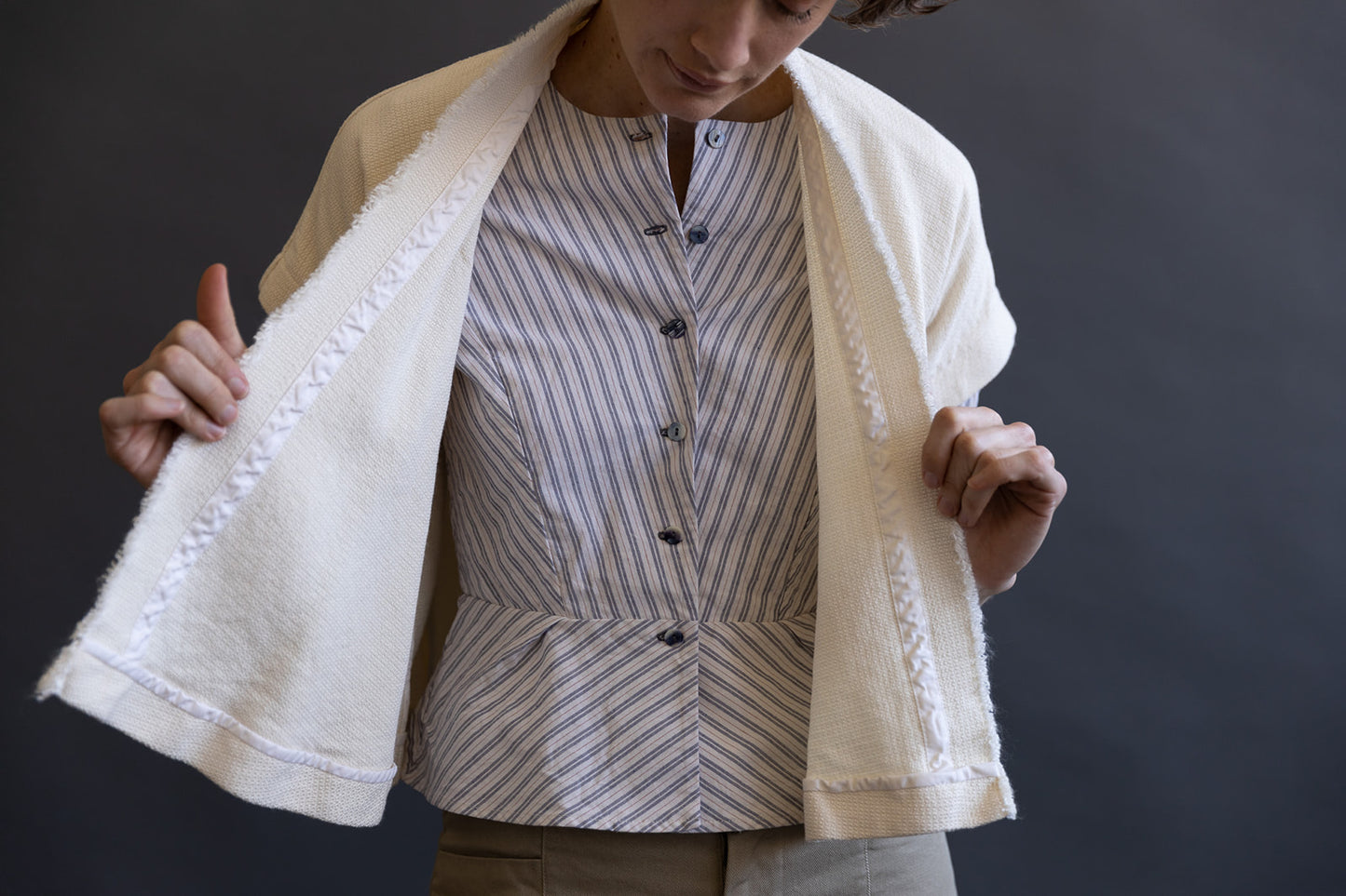 Silk & Cotton Envelop Cardigan