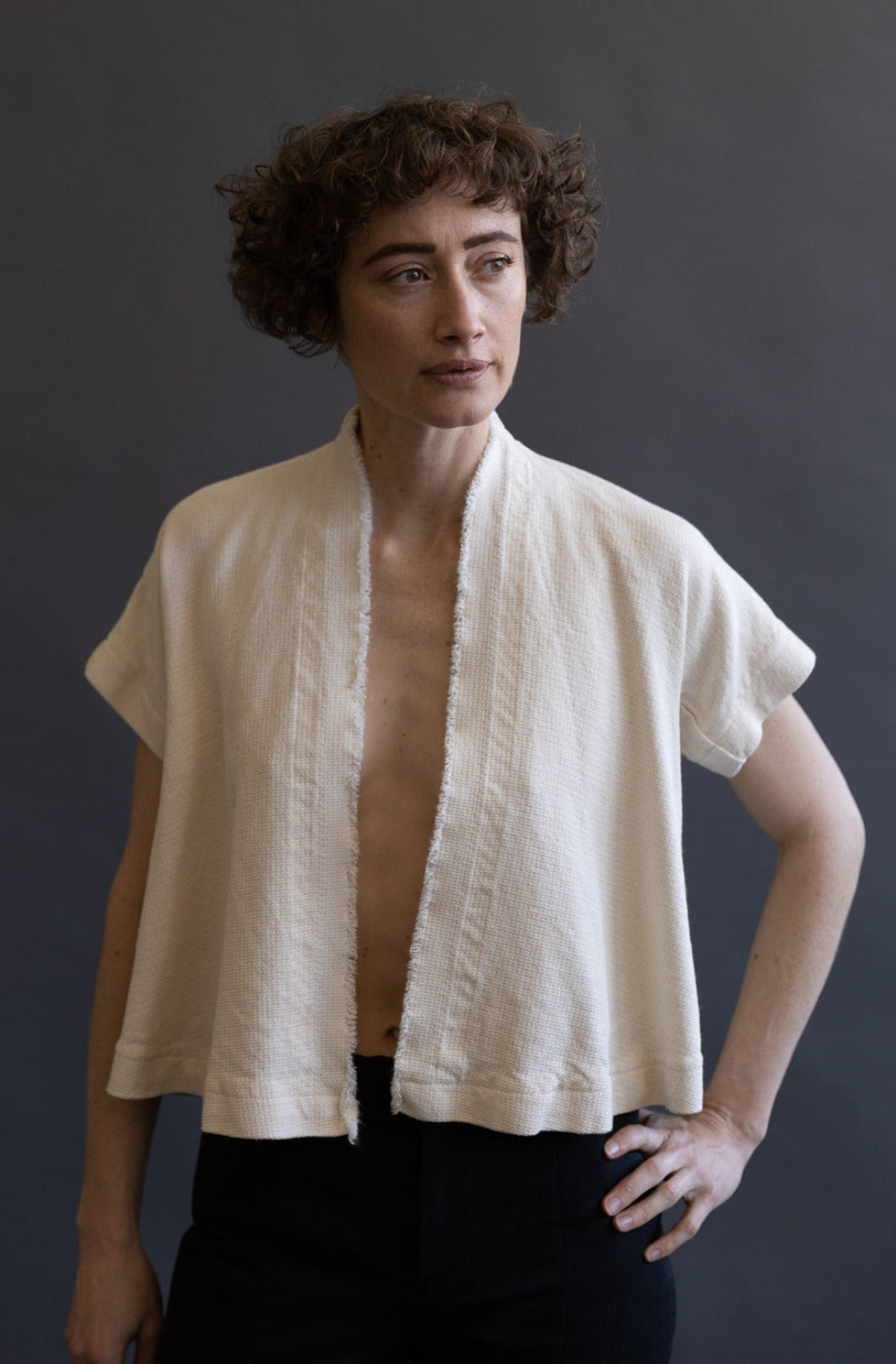 Silk & Cotton Envelop Cardigan