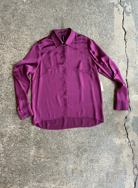 Silk Blouse - Purple, sz M